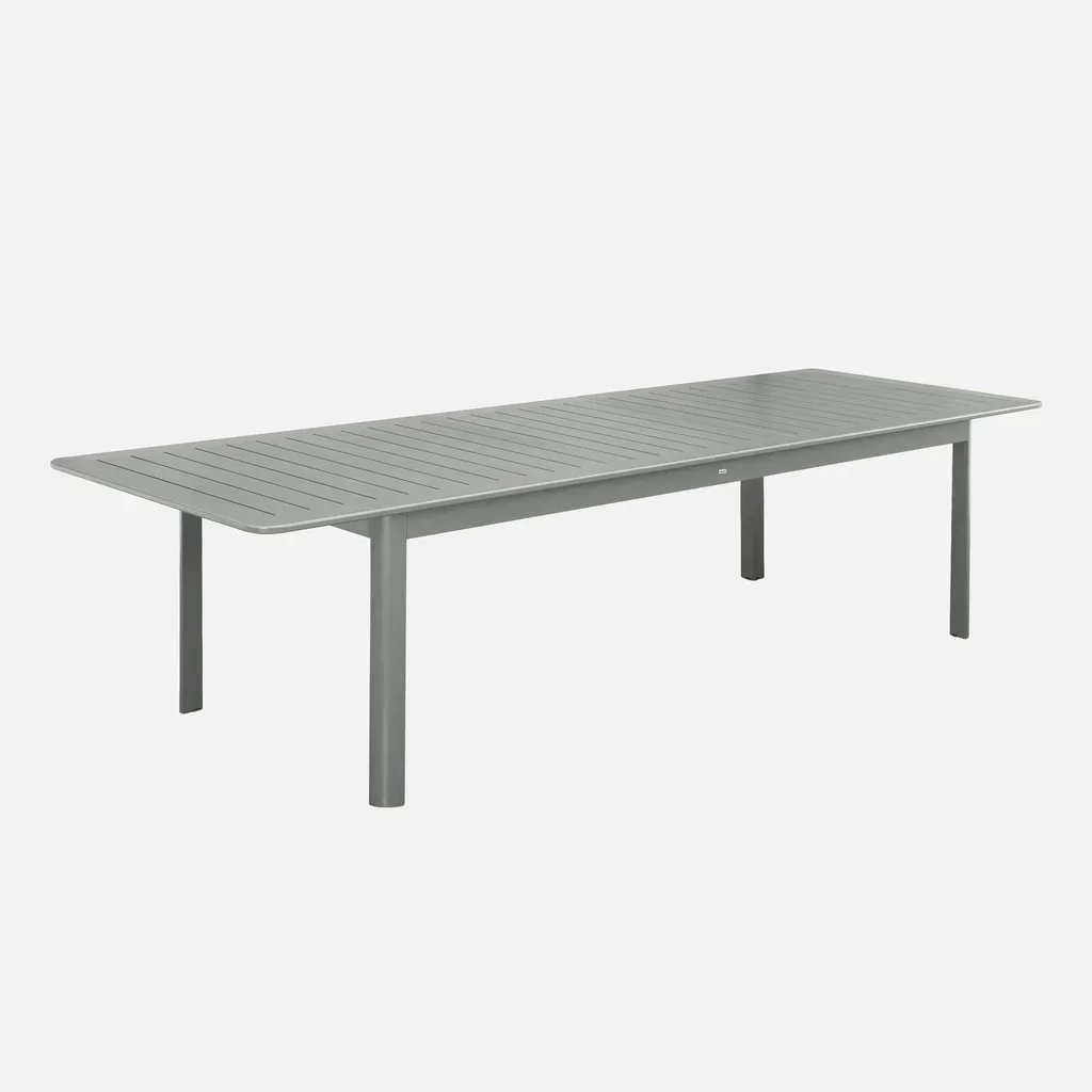 Table de jardin extensible aluminium 10 personnes Seattle gris anthracite