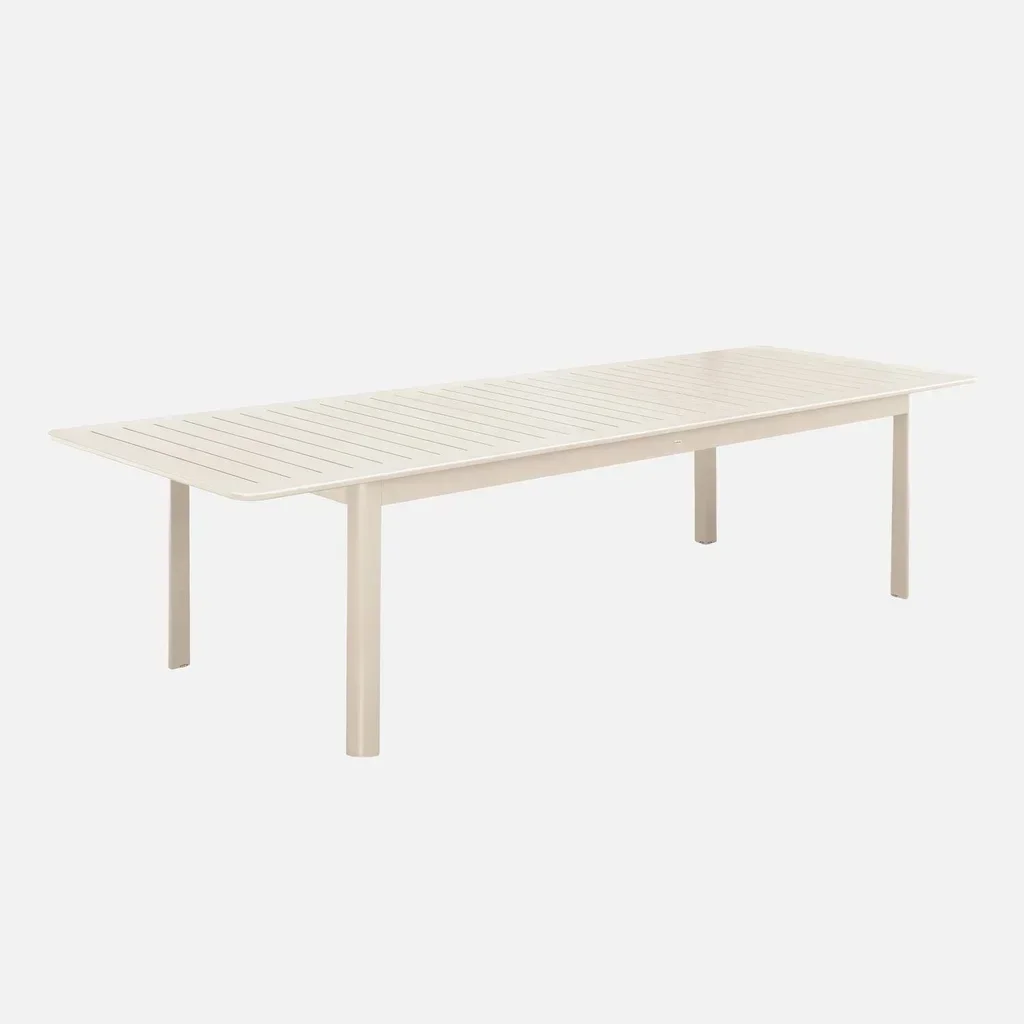 Table de jardin extensible aluminium 10 personnes Seattle anthracite