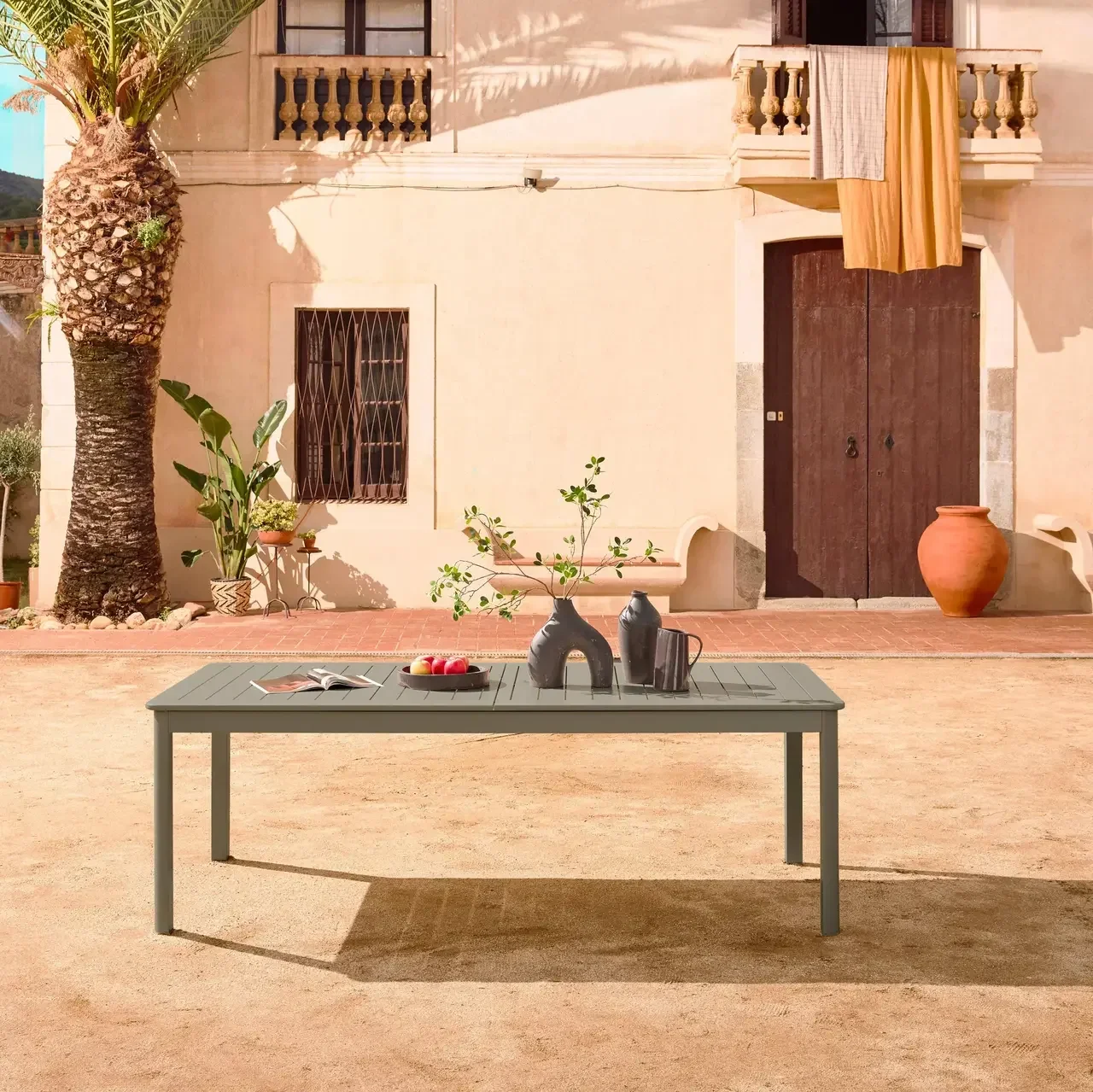 Table de jardin extensible aluminium 10 personnes Seattle gris anthracite