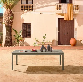 Table de jardin extensible aluminium 10 personnes Seattle gris anthracite