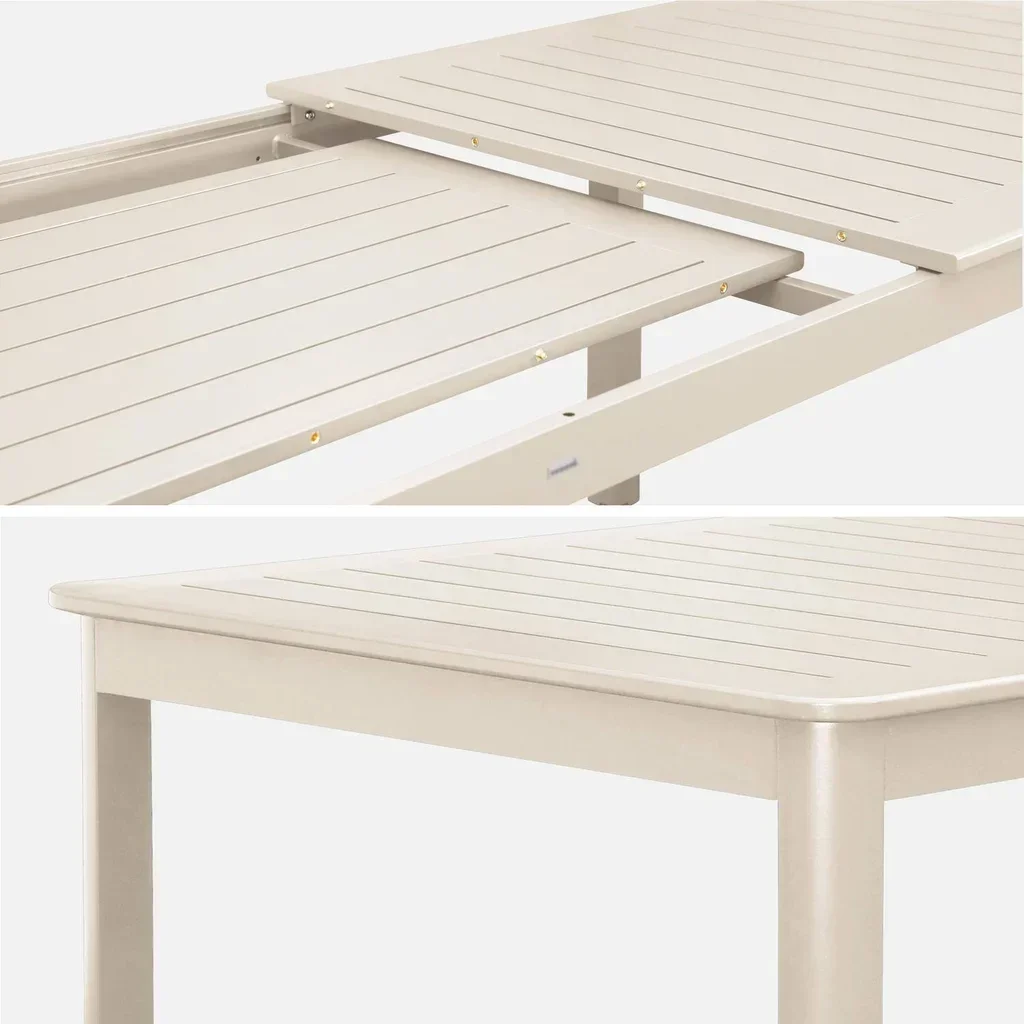 Table de jardin extensible aluminium 10 personnes Seattle anthracite