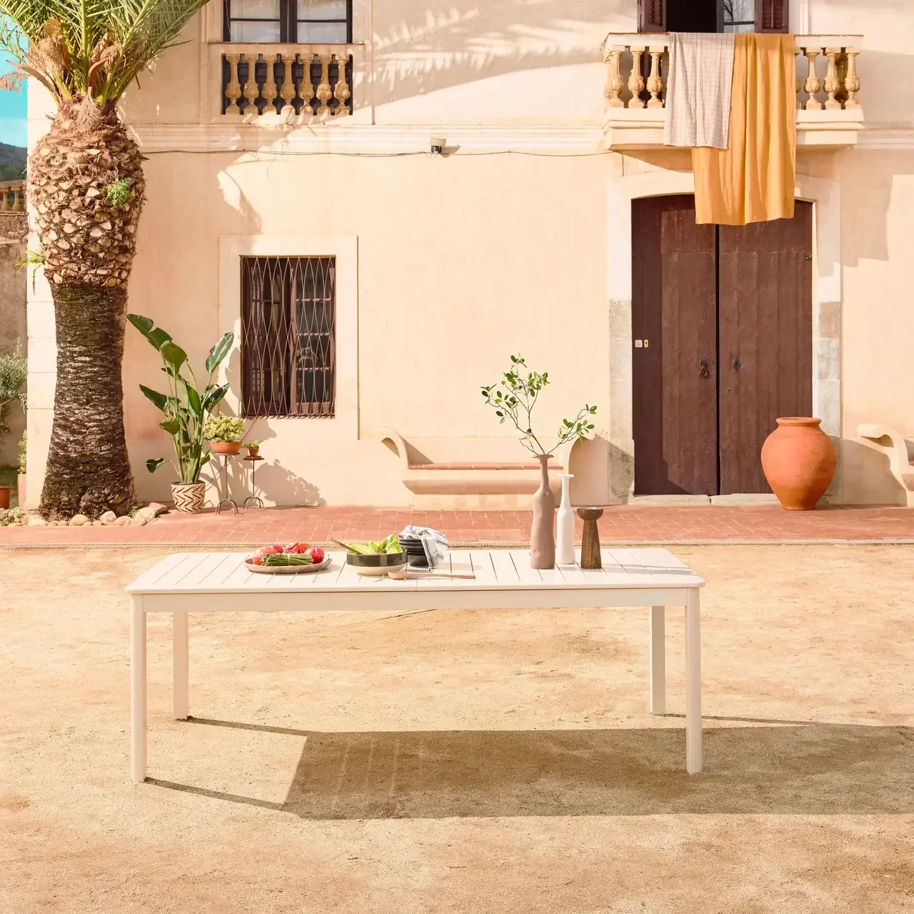 Table de jardin extensible aluminium 10 personnes Seattle anthracite