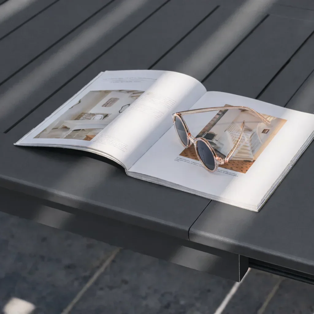 Table de jardin extensible aluminium 12 personnes Karo terrasse
