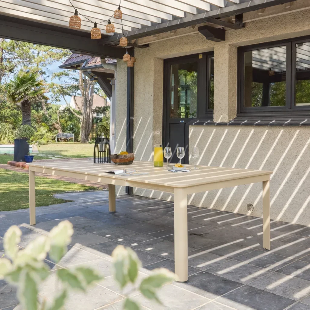 Table de jardin extensible aluminium 12 personnes Karo terrasse
