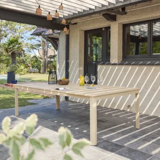 Table de jardin extensible aluminium 12 personnes Karo terrasse