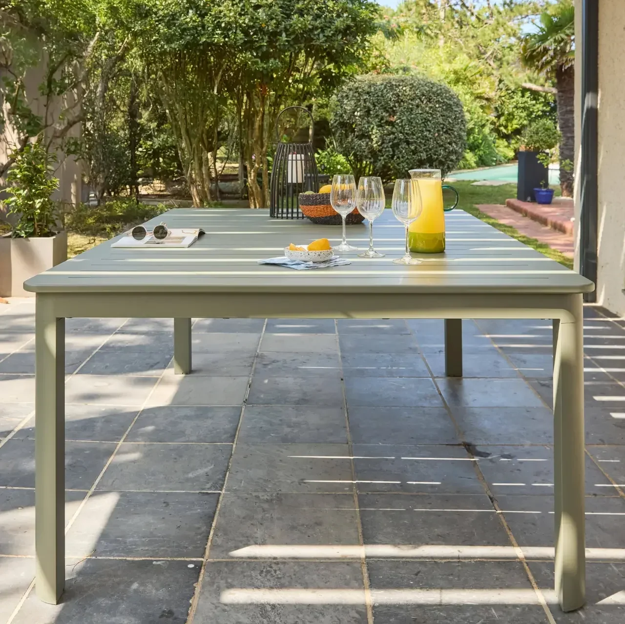 Table de jardin extensible aluminium 12 personnes Karo