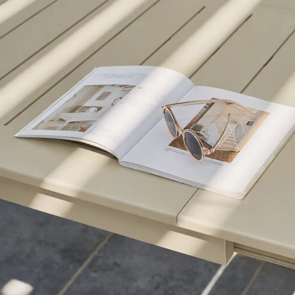 Table de jardin extensible aluminium 12 personnes Karo terrasse