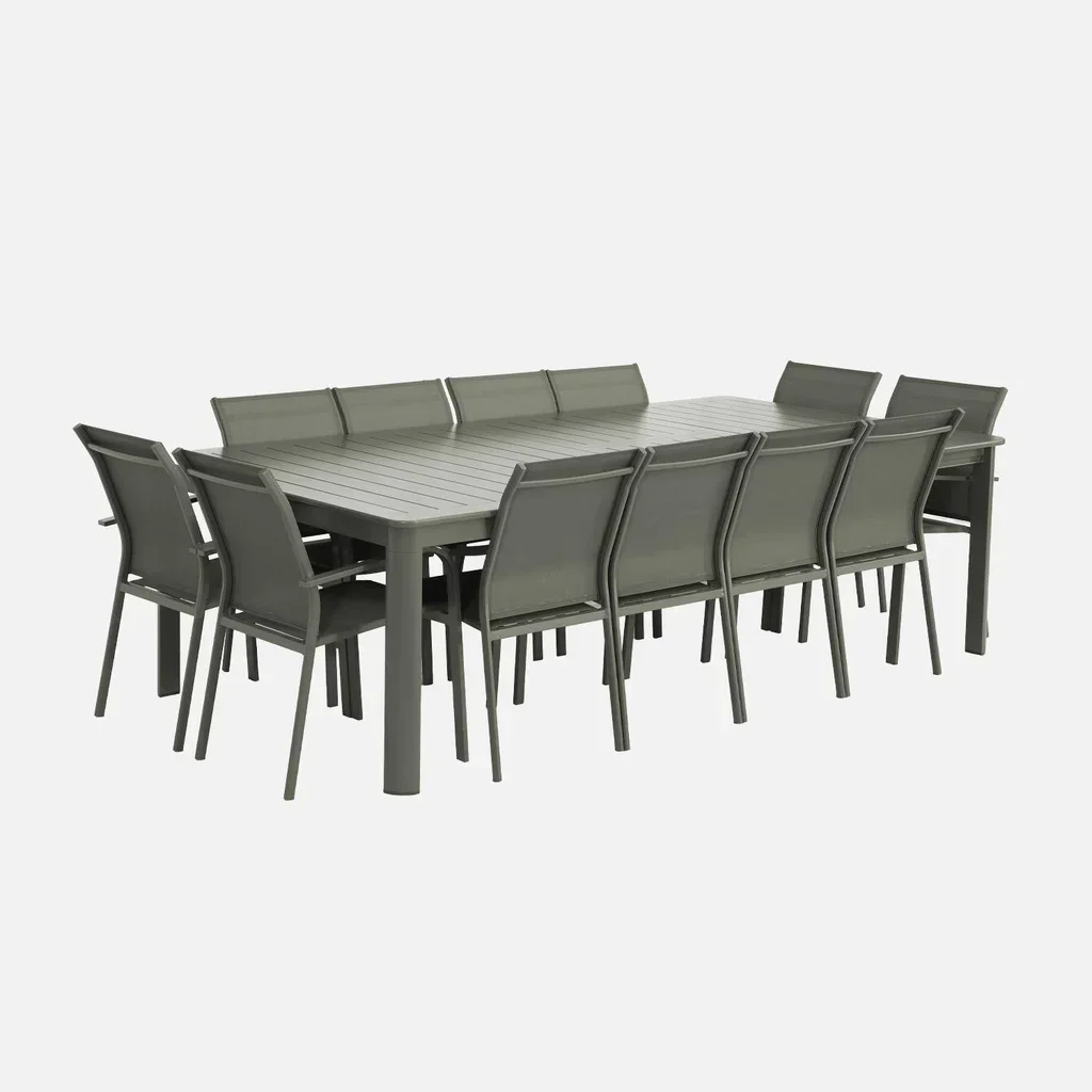 Table de jardin extensible aluminium 12 personnes Karo