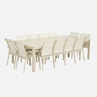 Table de jardin extensible aluminium 12 places Karo terrasse repas extérieur
