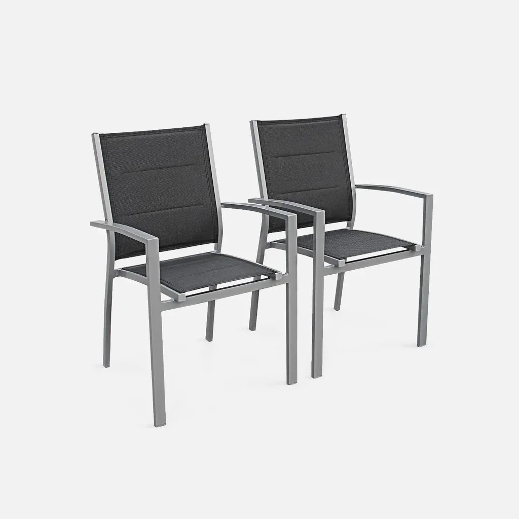 Table de jardin extensible aluminium 6 places Chicago