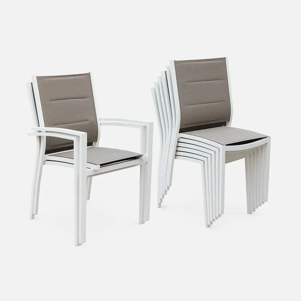 Table de jardin extensible aluminium 6 places Chicago