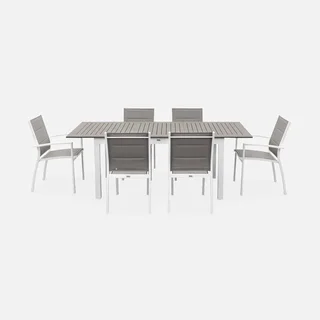 Table de jardin extensible aluminium 6 places Chicago