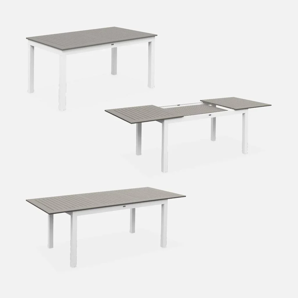 Table de jardin extensible aluminium 6 places Chicago