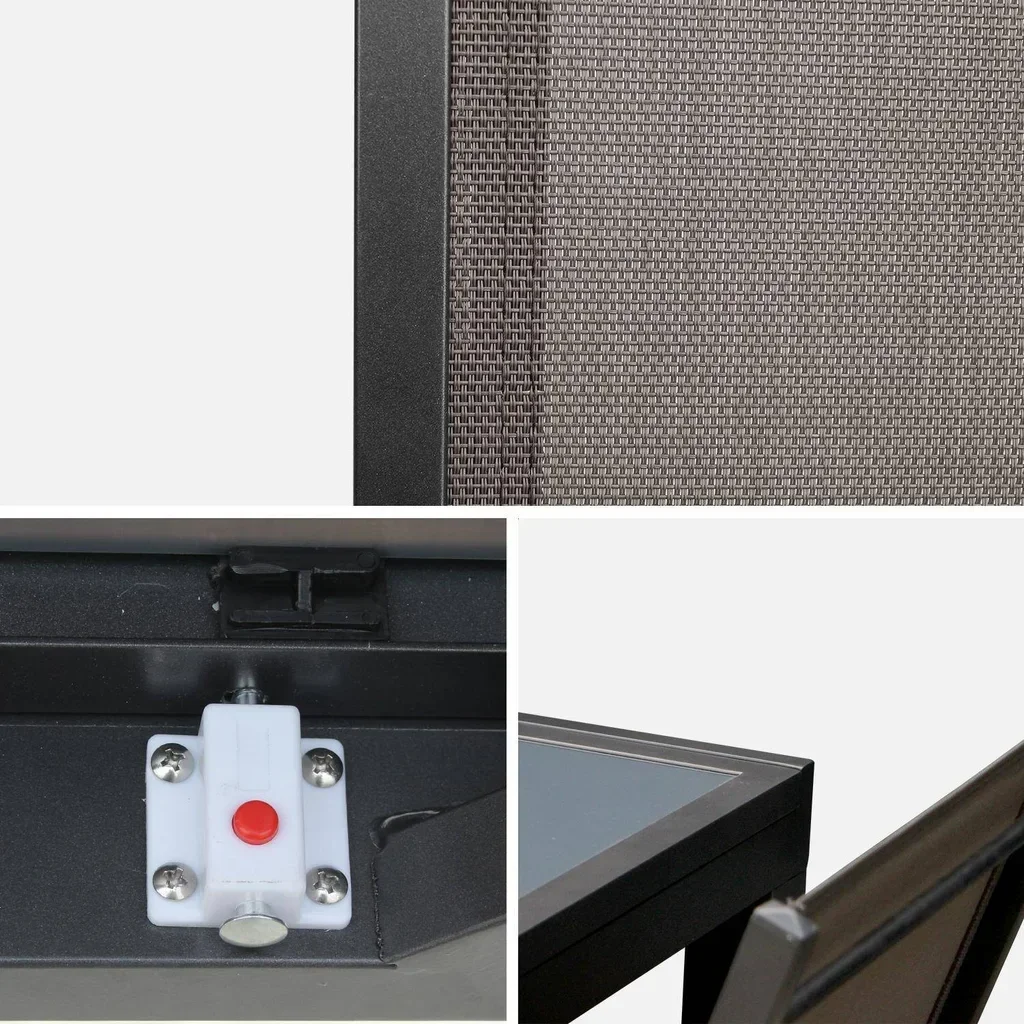 Table de jardin extensible Orlando 6 places aluminium blanc taupe