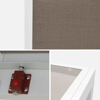 Table de jardin extensible aluminium Orlando 6 places blanc taupe