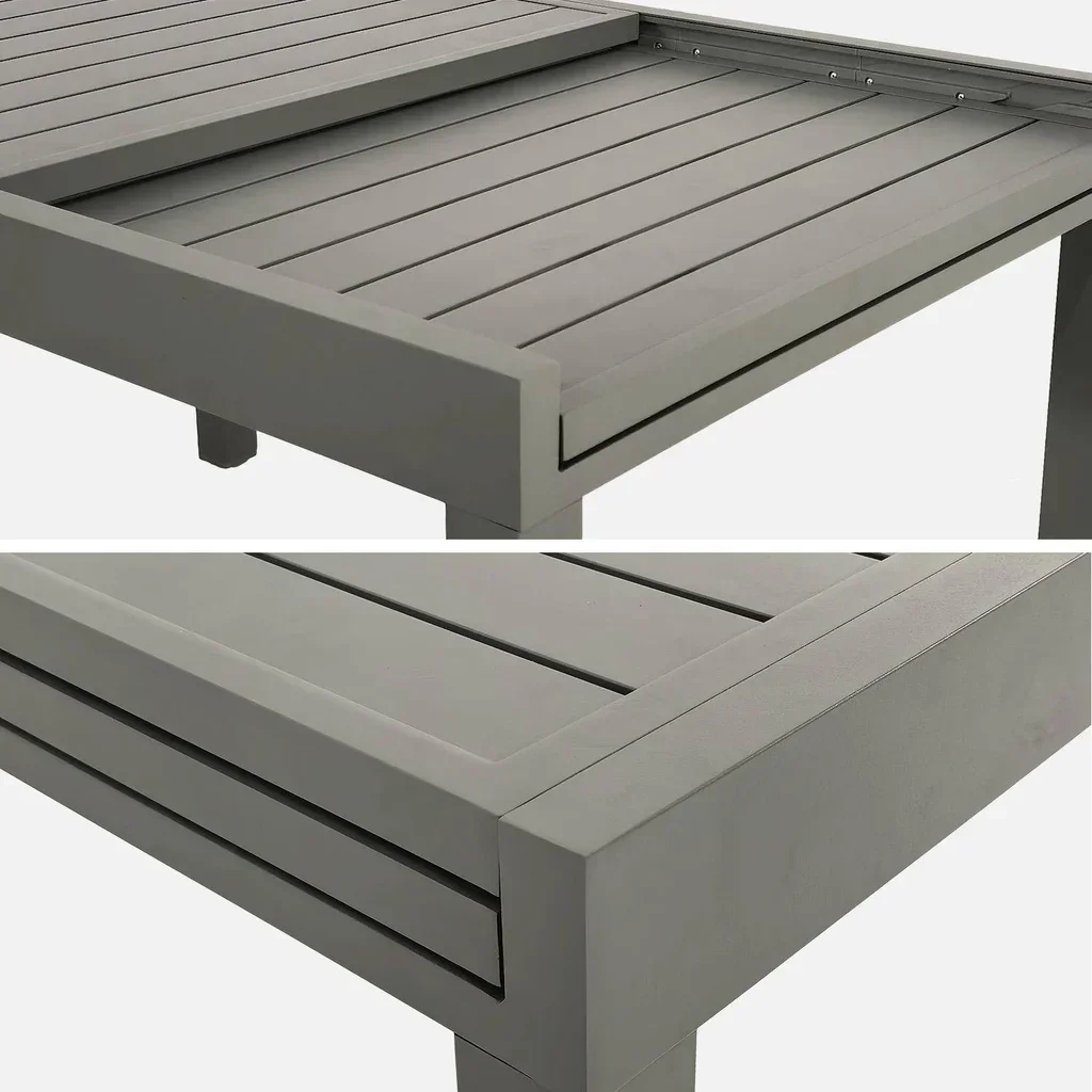 Table de jardin extensible aluminium 8 places Elora anthracite