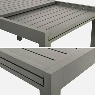 Table de jardin extensible aluminium 8 places Elora anthracite