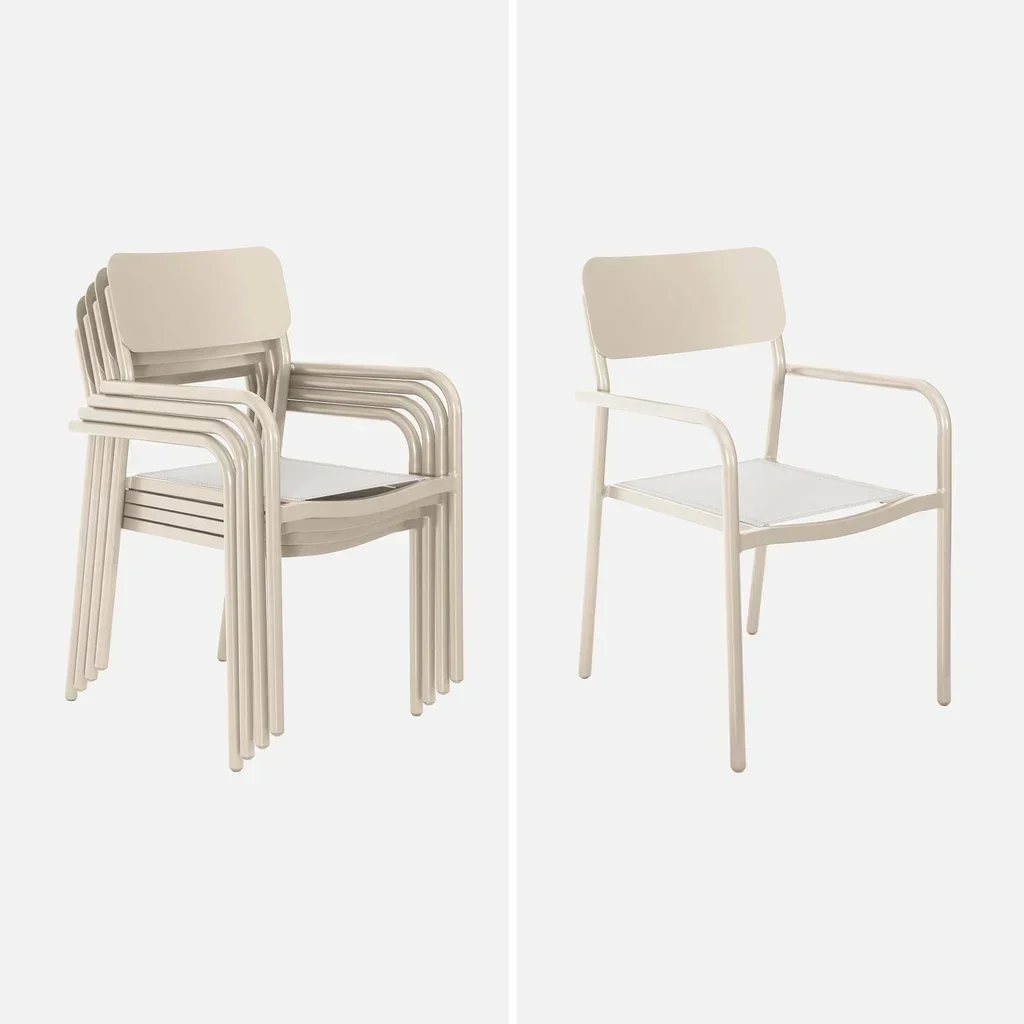 Table de jardin extensible aluminium 8 places Charleston moderne
