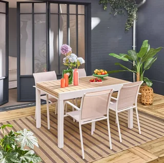 Table de jardin extensible aluminium 8 places Elora Amara anthracite