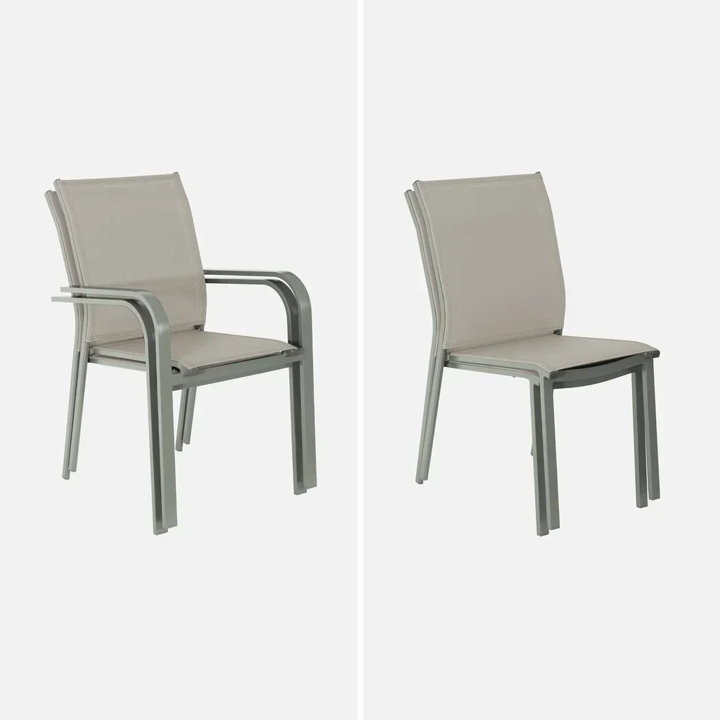 Ausziehbarer Gartentisch Aluminium 8 Plätze Seattle anthrazit
