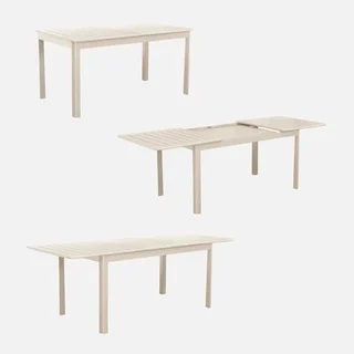 Ausziehbarer Aluminium Gartentisch 8 Personen Seattle anthrazit