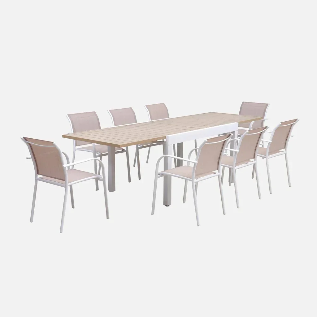 Table de jardin extensible aluminium 8 places Elora Amara anthracite
