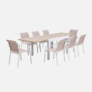 Table de jardin extensible aluminium 8 places Elora Amara anthracite