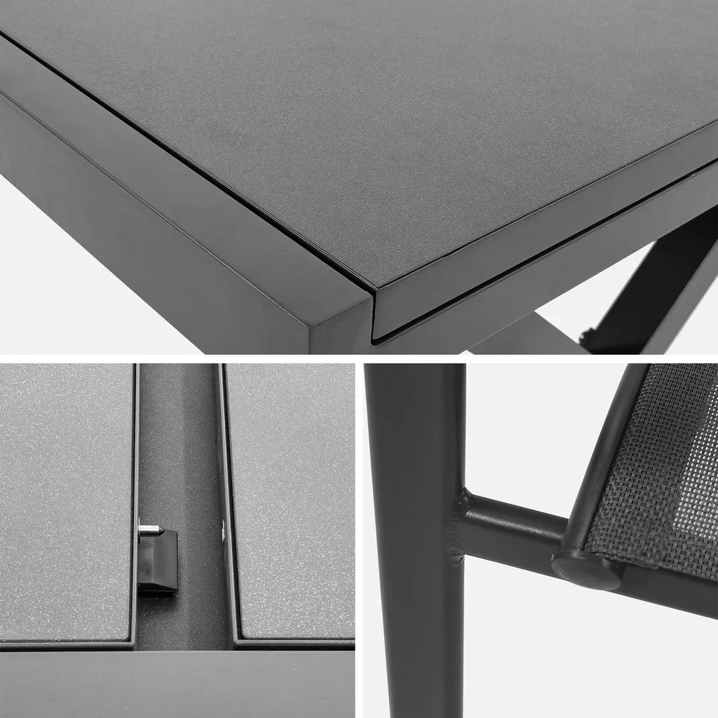 Ausziehbarer Aluminium Gartentisch 8 Personen modern Ventura