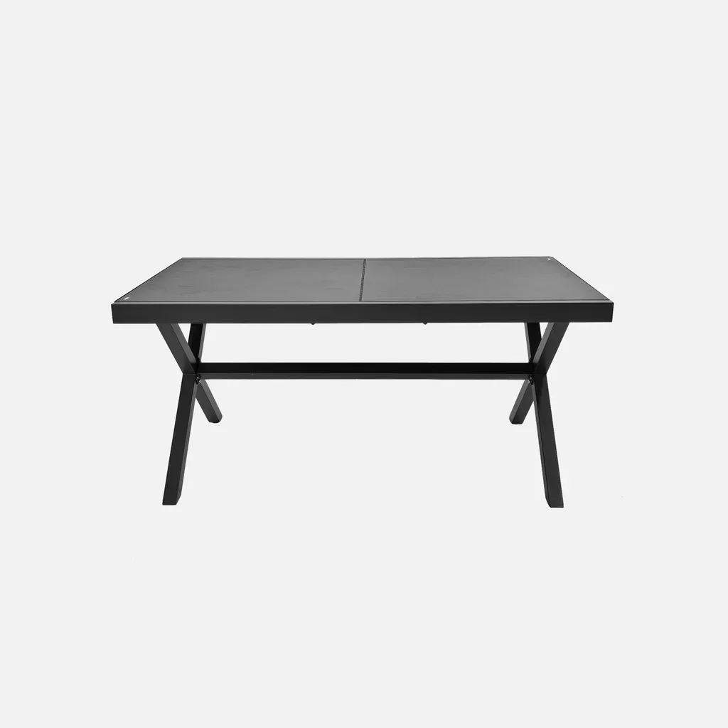 Ausziehbarer Aluminium Gartentisch 8 Personen modern Ventura