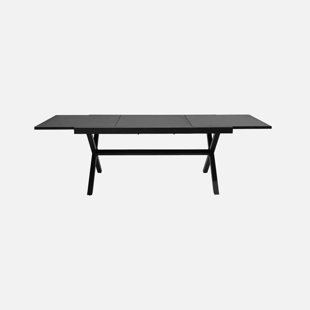 Table de jardin extensible aluminium 8 places moderne Ventura