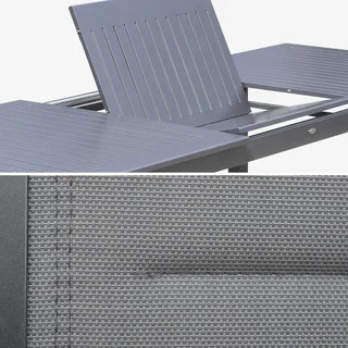 Table de jardin extensible aluminium 8 places Chicago