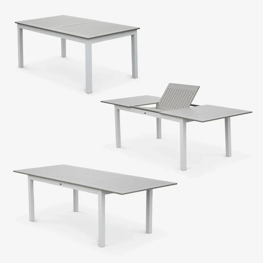 Table de jardin extensible aluminium Chicago 8 places 175-245 cm