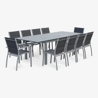 Table de jardin extensible aluminium 8 places Chicago 1,75m à 2,45m
