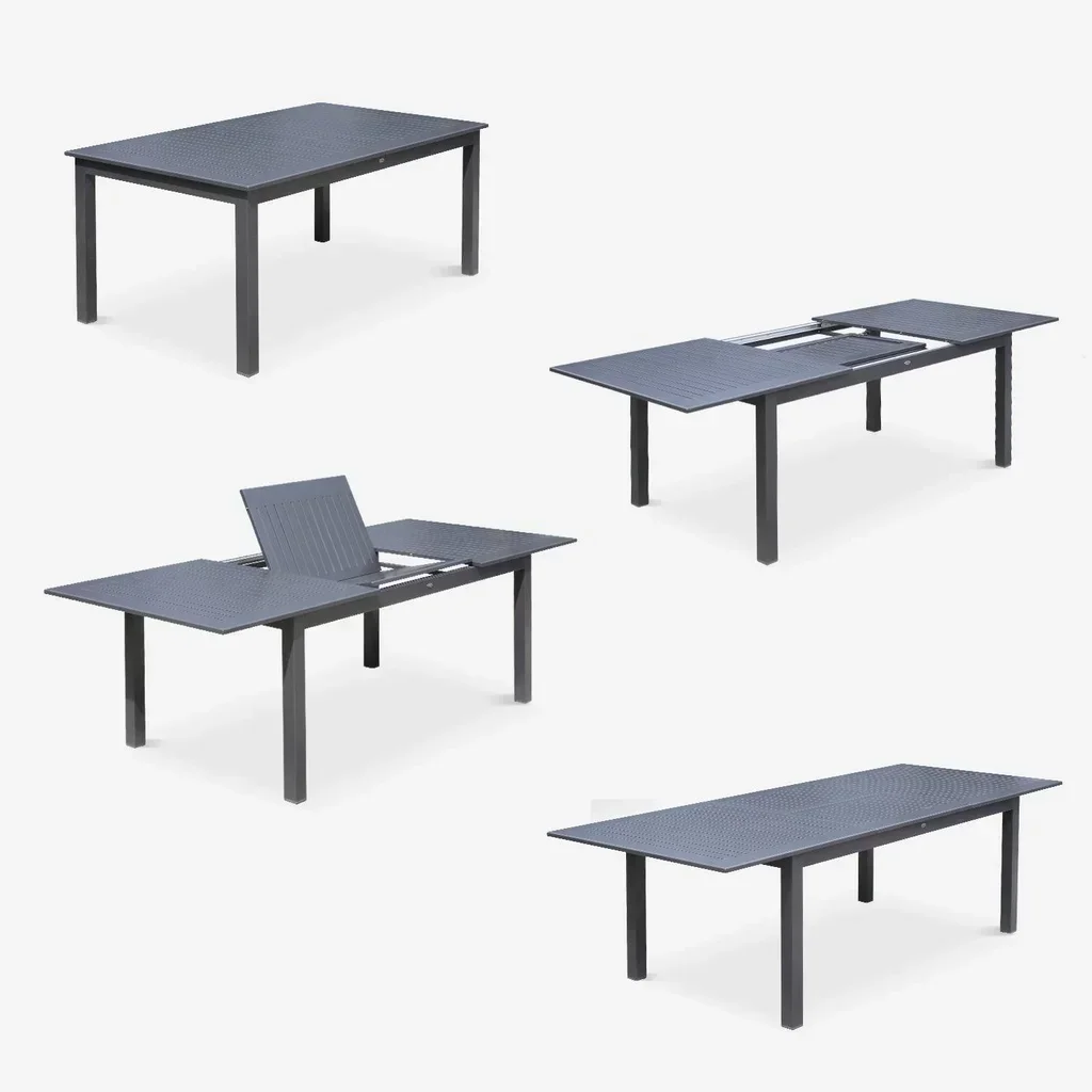 Table de jardin extensible aluminium 8 places Chicago