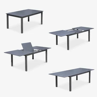 Table de jardin extensible aluminium 8 places Chicago