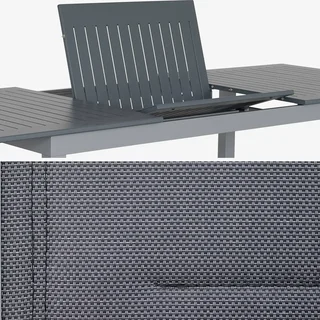 Table de jardin extensible aluminium 8 places Chicago 1,75m à 2,45m