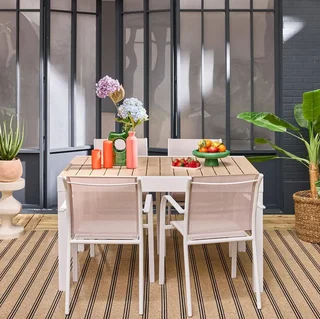 Table de jardin extensible aluminium 8 places Elora Amara anthracite