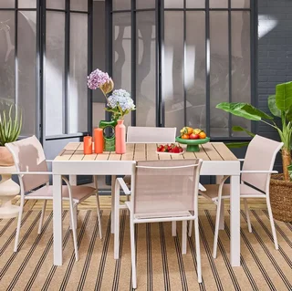 Table de jardin extensible aluminium 8 places Elora Amara anthracite