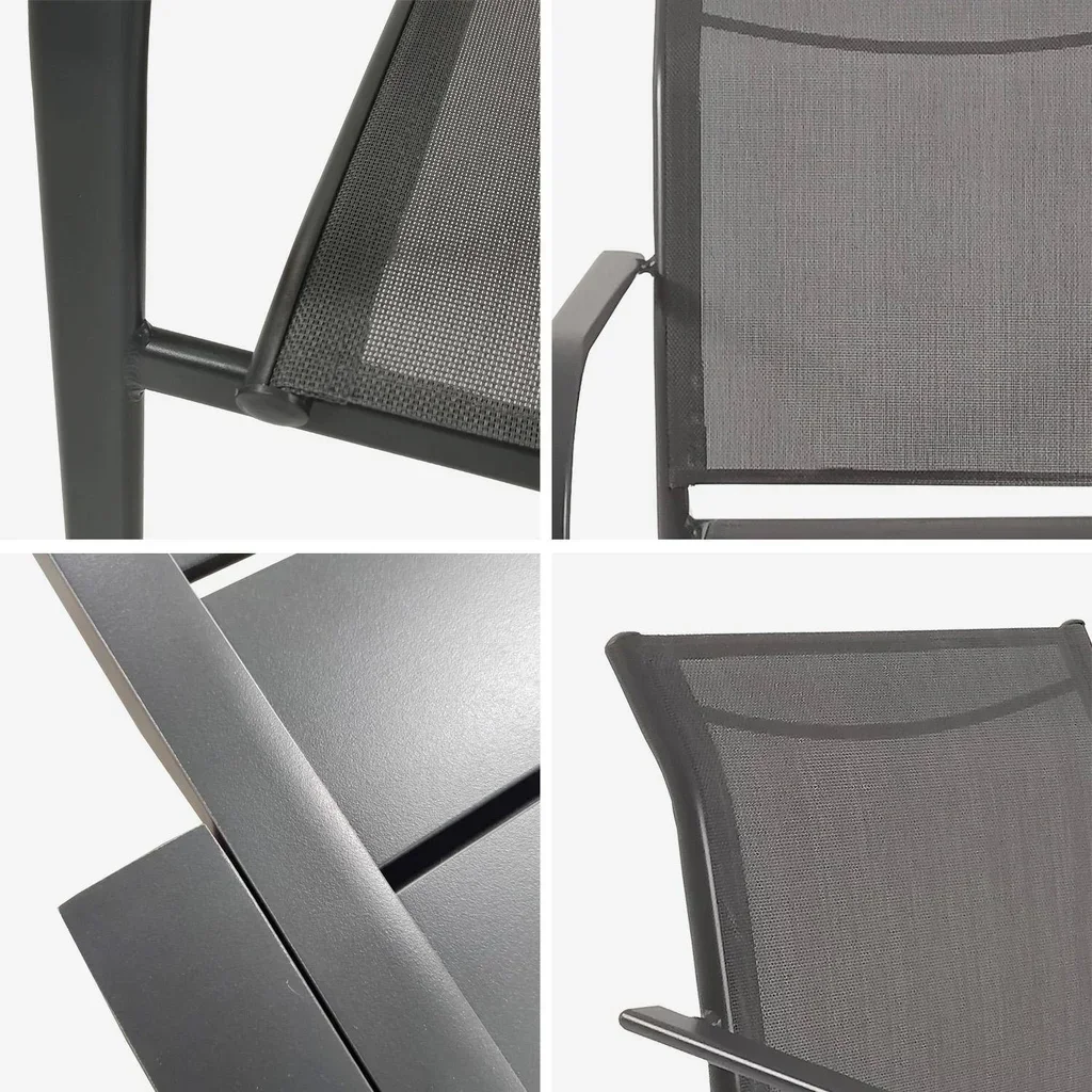 Table de jardin extensible aluminium 8 places Elora anthracite