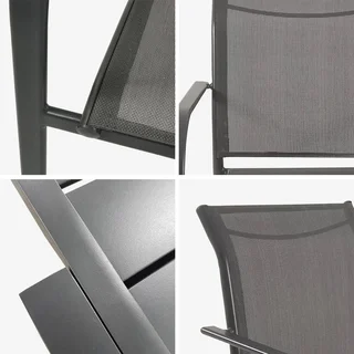 Table de jardin extensible aluminium 8 places Elora anthracite