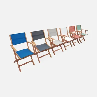 Conjunto jardín extensible Almeria 10 plazas madera eucalipto muebles exterior