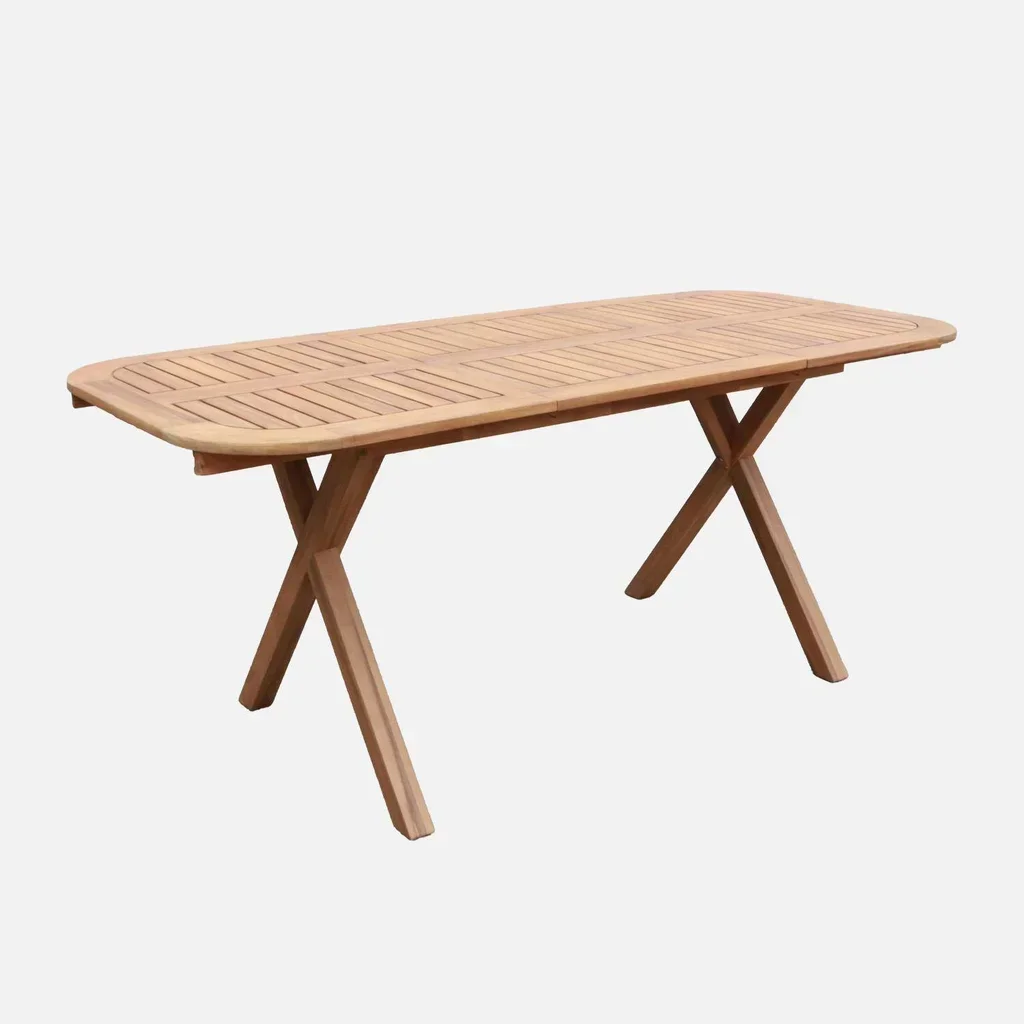 Tavolo da giardino allungabile legno di acacia 4 a 6 posti Tanzo