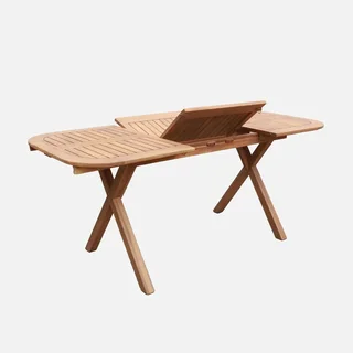 Tavolo da giardino allungabile legno di acacia 4 a 6 posti Tanzo