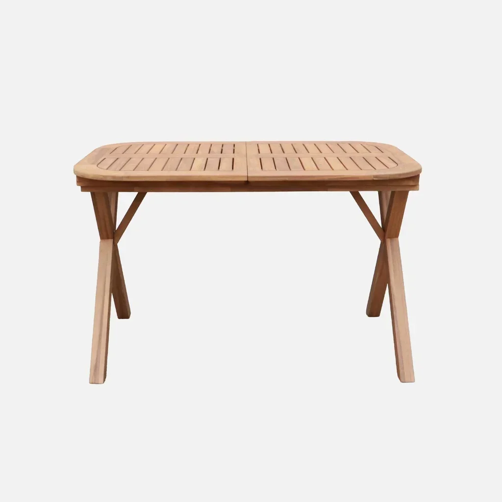 Table de jardin extensible bois acacia 4 à 6 places Tanzo