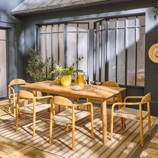 Table de jardin extensible acacia 6 places Palena