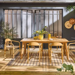Table de jardin extensible acacia 6 places Palena