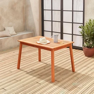 Table de jardin extensible Almeria bois eucalyptus 6-8 places