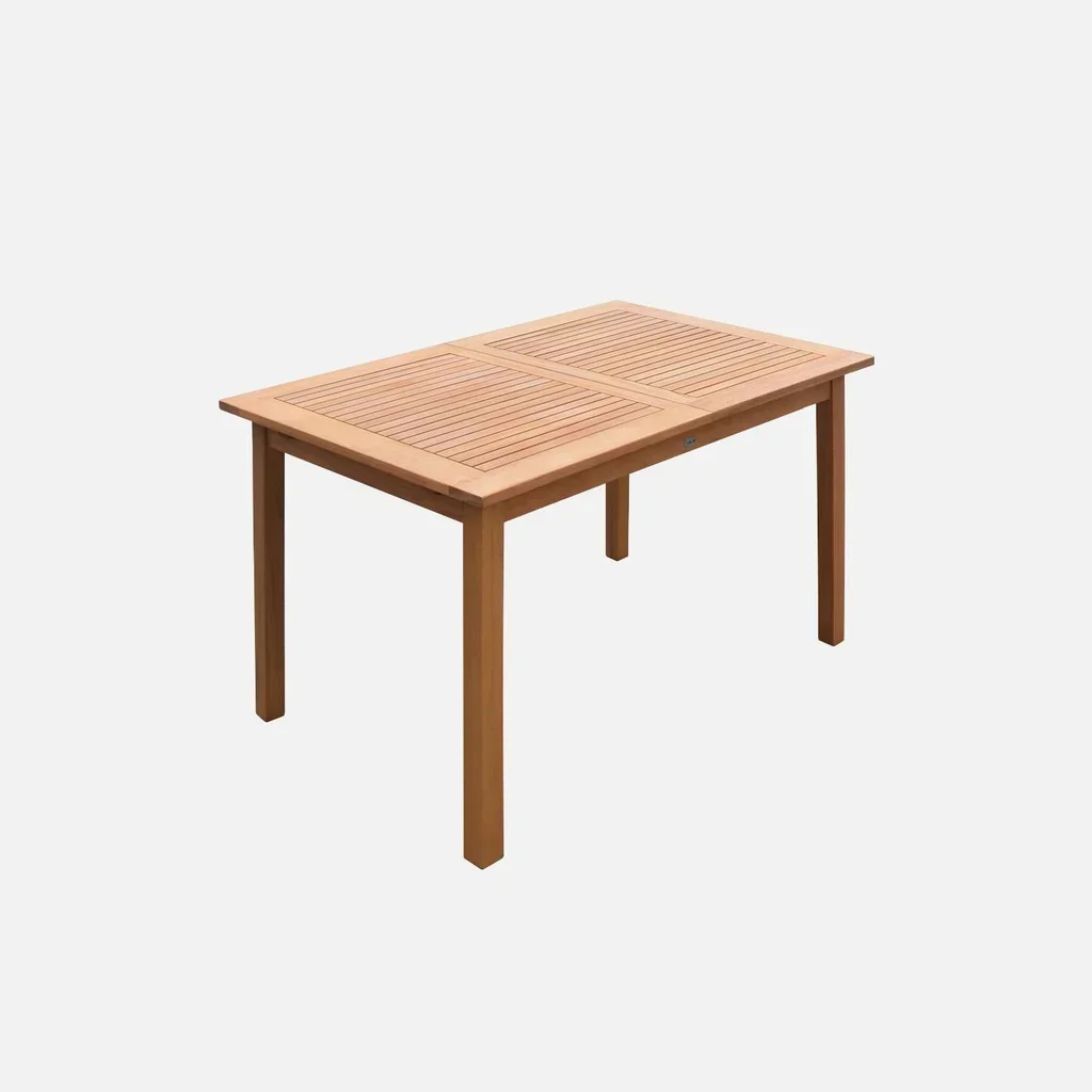 Table de jardin extensible Almeria bois eucalyptus 6-8 places