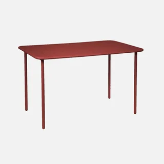 Table de jardin Amélia métal 4 personnes acier antirouille extérieur