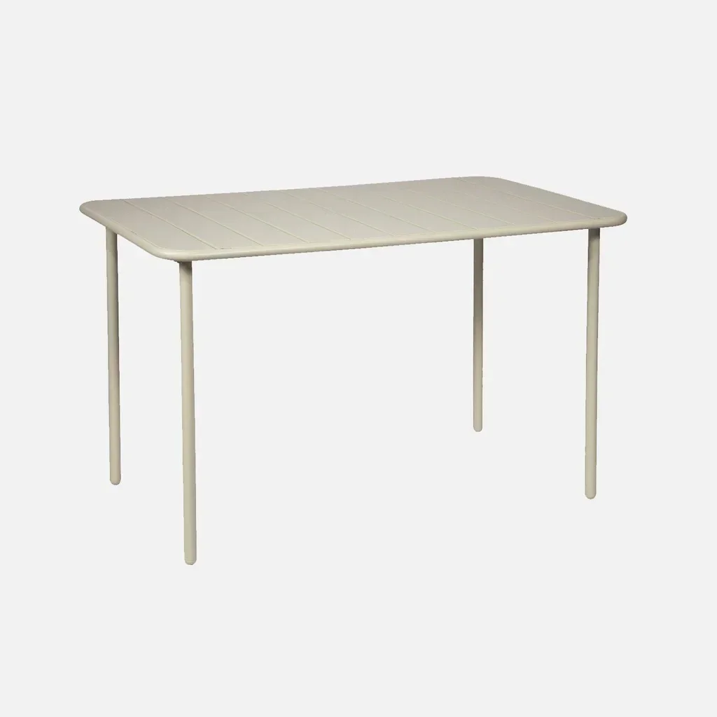 Table de jardin métal Amélia 4 places acier antirouille extérieur